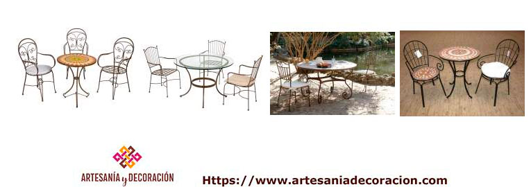 Ofertas en mesas y sillas para la terraza en forja